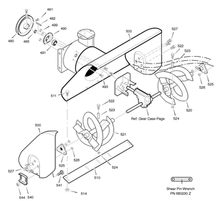 Part Location Diagram of 1501118E549 Briggs and Stratton Auger hsg 24 h1 cg
